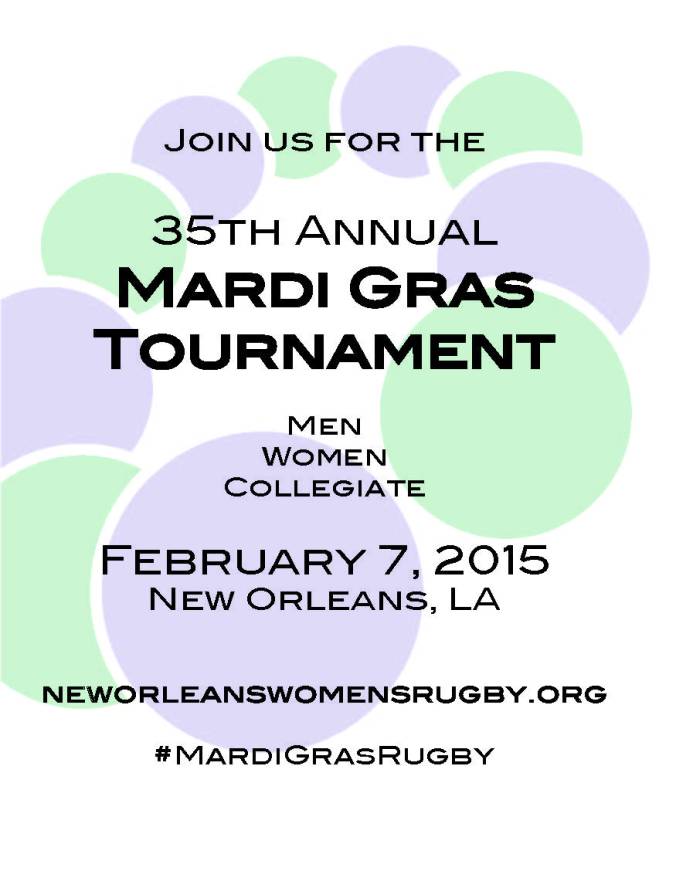 Mardi Gras Rugby MiniFlyer